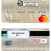 Central African Republic Bank of Central African States (BEAC) bank mastercard debit card template in PSD format, fully editable