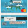 Central African Republic Ecobank mastercard debit card template in PSD format, fully editable