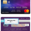 Chile BICE bank mastercard credit card template in PSD format, fully editable