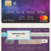 Chile BICE bank mastercard credit card template in PSD format, fully editable