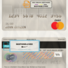 Chile Banco del Estado de Chile bank mastercard debit card template in PSD format, fully editable