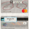 China Merchants bank mastercard debit card template in PSD format, fully editable