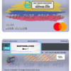 Colombia Bancolombia bank mastercard debit card template in PSD format, fully editable