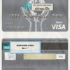 Congo Ecobank bank visa card debit card template in PSD format, fully editable