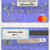 Costa Rica Banco Nacional de Costa Rica mastercard debit card template in PSD format, fully editable