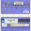 Costa Rica Banco Nacional de Costa Rica visa card debit card template in PSD format, fully editable