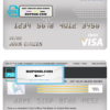 Costa Rica The Bank of Costa Rica bank visa card debit card template in PSD format, fully editable