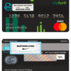 Croatia OTP bank mastercard debit card template in PSD format, fully editable
