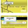 Croatia Raiffeisen bank visa card debit card template in PSD format, fully editable