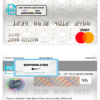Cuba Banco Popular de Ahorro (BPA) bank mastercard debit card template in PSD format, fully editable