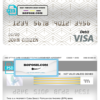 Cuba Banco Popular de Ahorro (BPA) bank visa card debit card template in PSD format, fully editable