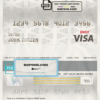 Czech HSBC bank visa card debit card template in PSD format, fully editable