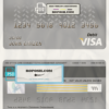 Denmark Danskebank bank visa card debit card template in PSD format, fully editable