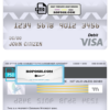 Denmark Nykredit bank visa card debit card template in PSD format, fully editable