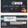 Benin Ecobank mastercard debit card template in PSD format, fully editable
