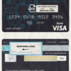 Benin Ecobank visa card debit card template in PSD format, fully editable