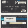 Austria Erste Group bank visa card debit card template in PSD format, fully editable