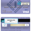Bulgaria Fibank bank visa card debit card template in PSD format, fully editable
