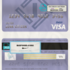 Bulgaria Fibank bank visa card debit card template in PSD format, fully editable