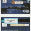 Guinea Fibank bank visa classic card template in PSD format, fully editable
