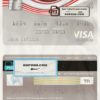 Guinea UBA bank visa platinum card template in PSD format, fully editable