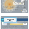 Australia ING Direct bank visa card debit card template in PSD format, fully editable