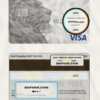 United Kingdom HSBC visa classic card template in PSD format, fully editable