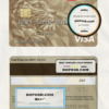 United Kingdom HSBC visa gold credit card template in PSD format, fully editable