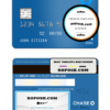 USA Chase bank Visa Debit Card template in PSD format, fully editable