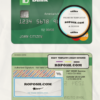 USA TD Bank MasterCard Card template in PSD format, fully editable scan effect