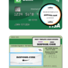 USA TD Bank Visa Debit Card template in PSD format, fully editable