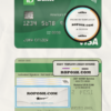 USA TD Bank Visa Debit Card template in PSD format, fully editable scan effect