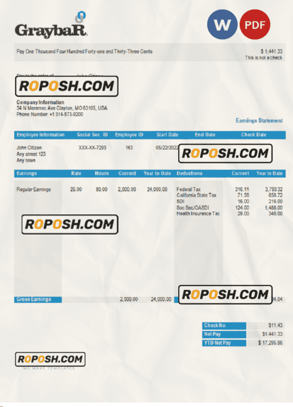 USA equipment employee sheet template in Word and PDF format