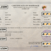 Algeria marriage certificate PSD template, fully editable scan effect