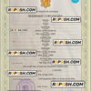 Andorra marriage certificate PSD template, completely editable