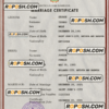 Antigua and Barbuda marriage certificate PSD template, completely editable scan effect