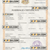 Australia marriage certificate Word and PDF template, completely editable