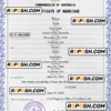 Australia marriage certificate PSD template, completely editable