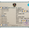 Austria death certificate PSD template, completely editable