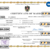 Austria marriage certificate Word and PDF template, completely editable