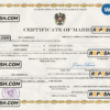 Austria marriage certificate Word and PDF template, completely editable