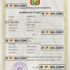 Bolivia marriage certificate PSD template, fully editable