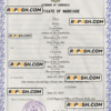 Cambodia marriage certificate PSD template, completely editable