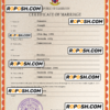Cameroon marriage certificate PSD template, completely editable