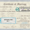 Canada Province of Nova Scotia marriage certificate template in PSD format