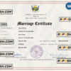 Central African Republic marriage certificate Word and PDF template, completely editable