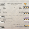 Cyprus marriage certificate PSD template, fully editable