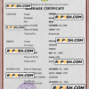 Ethiopia marriage certificate PSD template, fully editable