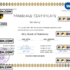 Germany marriage certificate Word and PDF template, completely editable