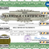 Haiti marriage certificate Word and PDF template, completely editable